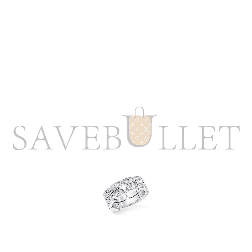 LOUIS VUITTON TUMBLER WHITE GOLD AND DIAMOND RING Q0L10A